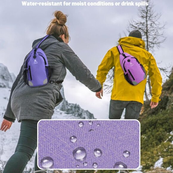 Sling Bag for Men Women, Crossbody Hiking Daypack/Chest Bag/Shoulder Bag, Small - Picture 6 of 8